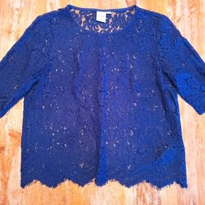 Lacy blue shirt